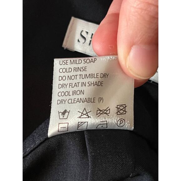 Shona Joy Dress Tulip hem maxi navy blue size 2 - Picture 8 of 8